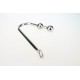 Twin Ball Steel Anal Hook With Ring End in Two Sizes.