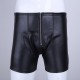 Men's Pleather Open Back Boxer's With Front Zip and Come's in a Range of Size's.
