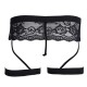 Black G-String wit Lace Trim, Spandex Front and Garter's.