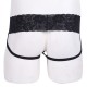 Black Lace Jock Strap With Spandex Front Pouch in a Range of Size's.