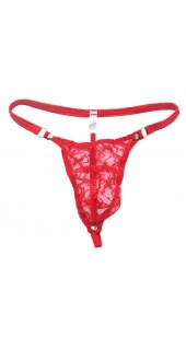 Spandex and Lace Thong With Chrome Stud's in A Range Of Size's and Colour's.