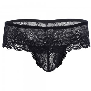 Lace High Rise G-String Briefs With Front Pouch in a Range of Colour's.