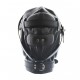 Soft Leather Hood With Head Strap and Ball Gag.