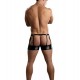 Shiny Black Spandex Open Back Boxer's in a Range of Size's.