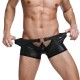 Black Stretch Men's Boer's With Front O Ring and Pouch.