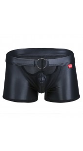 Black Stretch Men's Boer's With Front O Ring and Pouch.