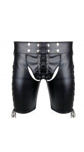 Men's Pleather Chap's With Lace Up Penis Pouch in A Range Of Size's.