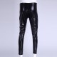  Black Men's Patent Leather Pant's With Front Zipper in A Range Of Size's.