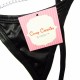 Candy Cherries Pink and Black Lace Thong with Front Penis Pouch.