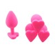 Pink Soft Silicone Anal Jewelry With Hart Shaped End With BE Mine.