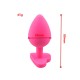 Pink Soft Silicone Anal Jewelry With Hart Shaped End With BE Mine.