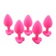 Pink Soft Silicone Anal Jewelry With Hart Shaped End With BE Mine.