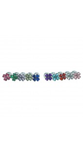 Steel Extreme Anal Jewelry With Four Heart Shaped Rhinestone in A Ranger Of Colours.