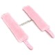 Pink Leather Wrist Restrains With Soft Lining.