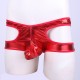 Men's Crotchless Open Side's Shiny Spandex in Red or Black in A Range of Size's.