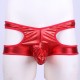 Men's Crotchless Open Side's Shiny Spandex in Red or Black in A Range of Size's.