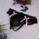 Black Lace and Mesh G-String With Pink Satin Bow's in A Range of Size's.