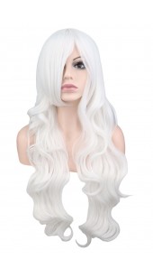 Desire Long Wavy Rich White Wig (38 inches long)