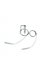 Stainless Steel Cum-Thru Urethral Electro Sex Tube With Two Size Rings..