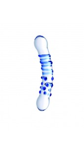  Blue Dual Ended Glass Dildo