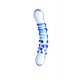  Blue Dual Ended Glass Dildo