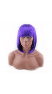 Similler Short Purple Wig.(14 Inch)