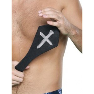 Strict Leather Black White Cross Paddle