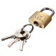 Brass 20mm Lock With Spare Keys.