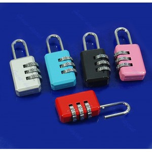 CJSJ Three Digit Combination Lock In A Range Of Colours.