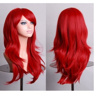 Similler Long Red Raven Wig (28 Inch) With Two Free Wig Caps.