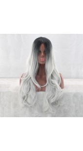 Similler Long Blond/Black Wig (28 Inch) With Two Free Wig Caps.