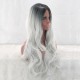Similler Long Blond/Black Wig (28 Inch) With Two Free Wig Caps.