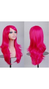 Similler Long Hot Pink Wig (28 Inch) With Two Free Wig Caps.