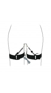 Women's Thigh Restrains With Electro Sex Labia Clips With or Without a Control Box.