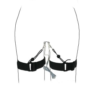 Women's Thigh Restrains With Electro Sex Labia Clips With or Without a Control Box.