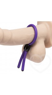 Purple Funky Neon Silicone Adjustable Cock Ring.