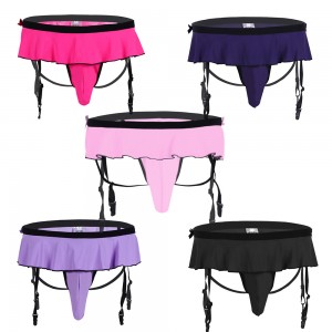 Sexy Garter Belt With Built In Front Pouch Thong in a Range of Colours and Sizes.