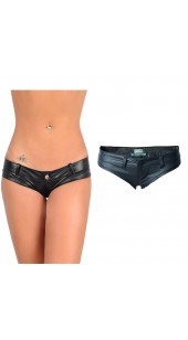 Black Low Waist Sexy Skinny Pu Shorts in a Range of Sizes.