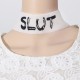 Strict Printed Wide Velvet S&m Slut Collar in a Range of Colours.