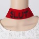 Strict Printed Wide Velvet S&m Slut Collar in a Range of Colours.
