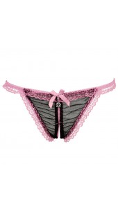 Womens Hot Crotchless Thong With Rhinestone Detail in a Range of Colours.