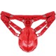 Black or Red PVC/Spandex Adjustable Thong.