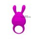 Naughty Bunny Rechargeable Silicone Cock Ring with Vibrating Clit Stimulating Ears.