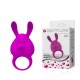 Naughty Bunny Rechargeable Silicone Cock Ring with Vibrating Clit Stimulating Ears.