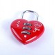 Red Heart Three Digit Combination Pad Lock.