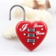 Red Heart Three Digit Combination Pad Lock.