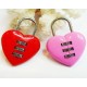 Red Heart Three Digit Combination Pad Lock.