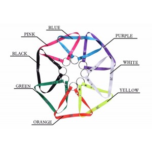 Male Cock Ring Harness with Steel O Ring in a Range Of Colours.