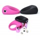 Silicone Vibrating Cock Ring in Black or Pink.