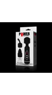 Power Wand Twelve Function Massager With Two Attachments Included.